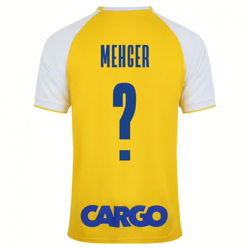 גברים כדורגל Itay Mehger #0 צהוב לבן ג'רזי ביתית 2024/25