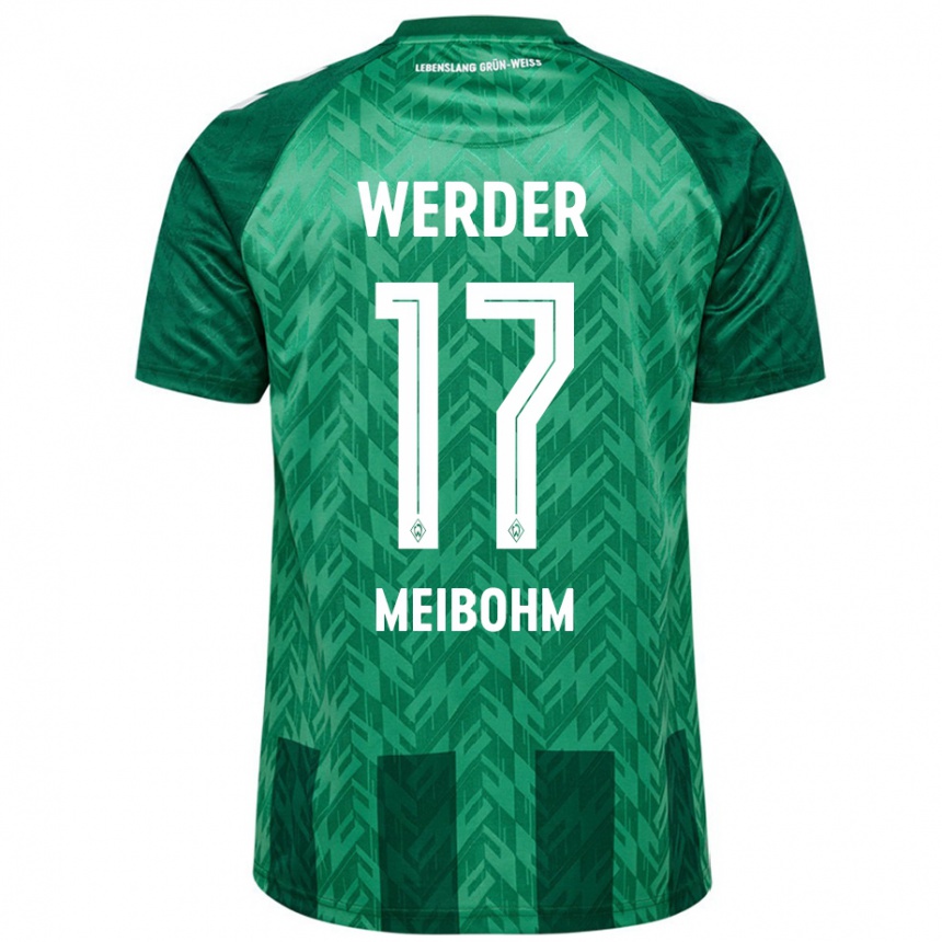 גברים כדורגל Joel Meibohm #17 יָרוֹק ג'רזי ביתית 2024/25