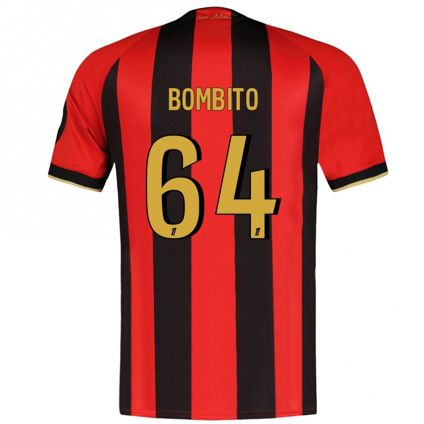 גברים כדורגל Moïse Bombito #64 אדום שחור ג'רזי ביתית 2024/25