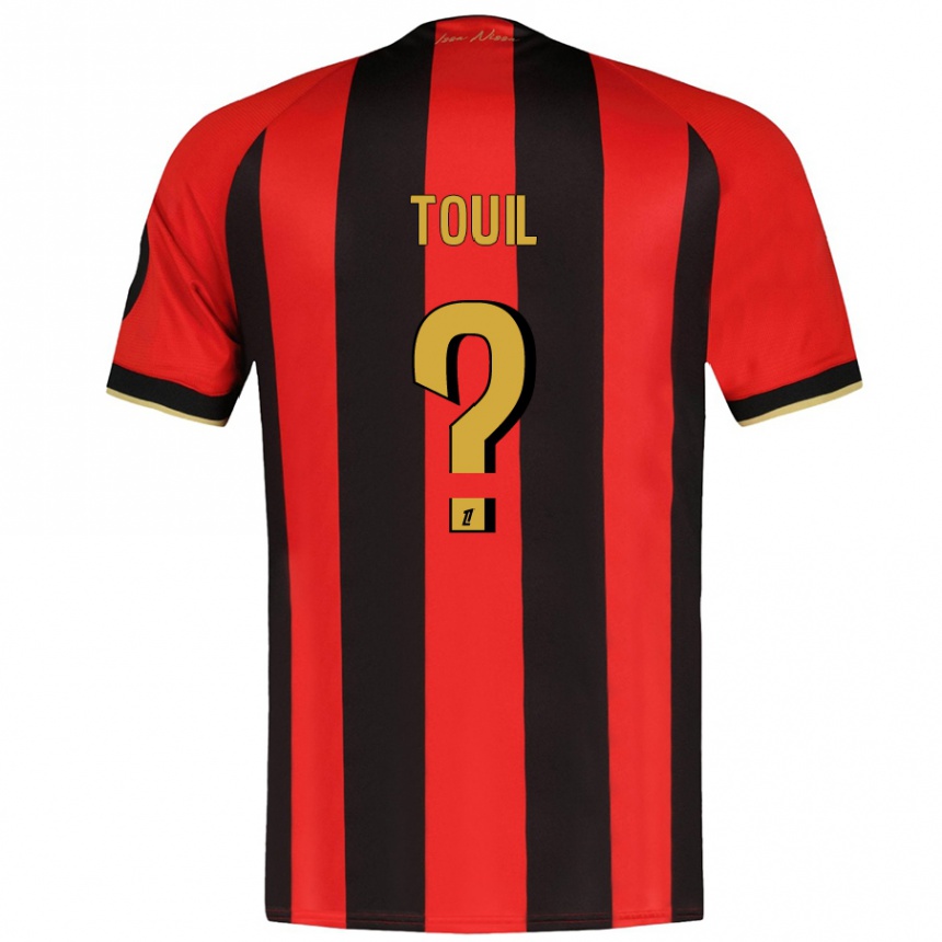 גברים כדורגל Yanis Touil #0 אדום שחור ג'רזי ביתית 2024/25