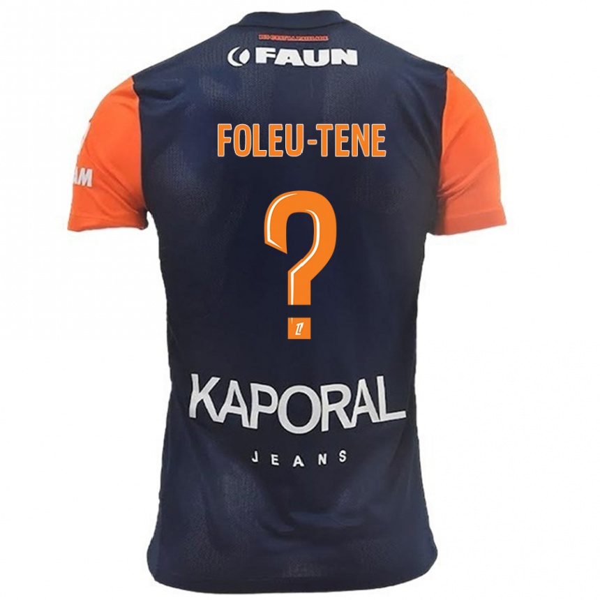 גברים כדורגל Kévin Foleu-Tene #0 כתום כחול נייבי ג'רזי ביתית 2024/25
