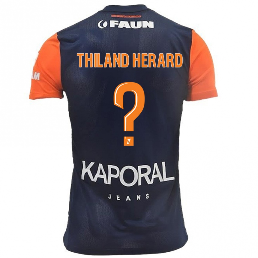 גברים כדורגל Robin Thiland Herard #0 כתום כחול נייבי ג'רזי ביתית 2024/25