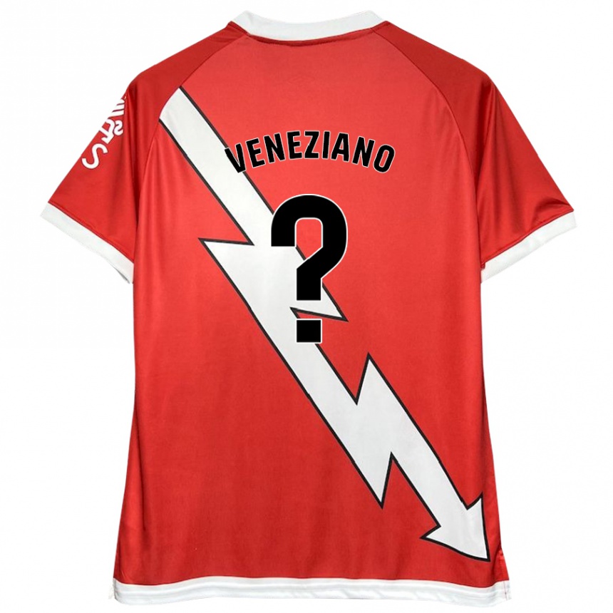 גברים כדורגל Francesco Veneziano #0 לבן אדום ג'רזי ביתית 2024/25