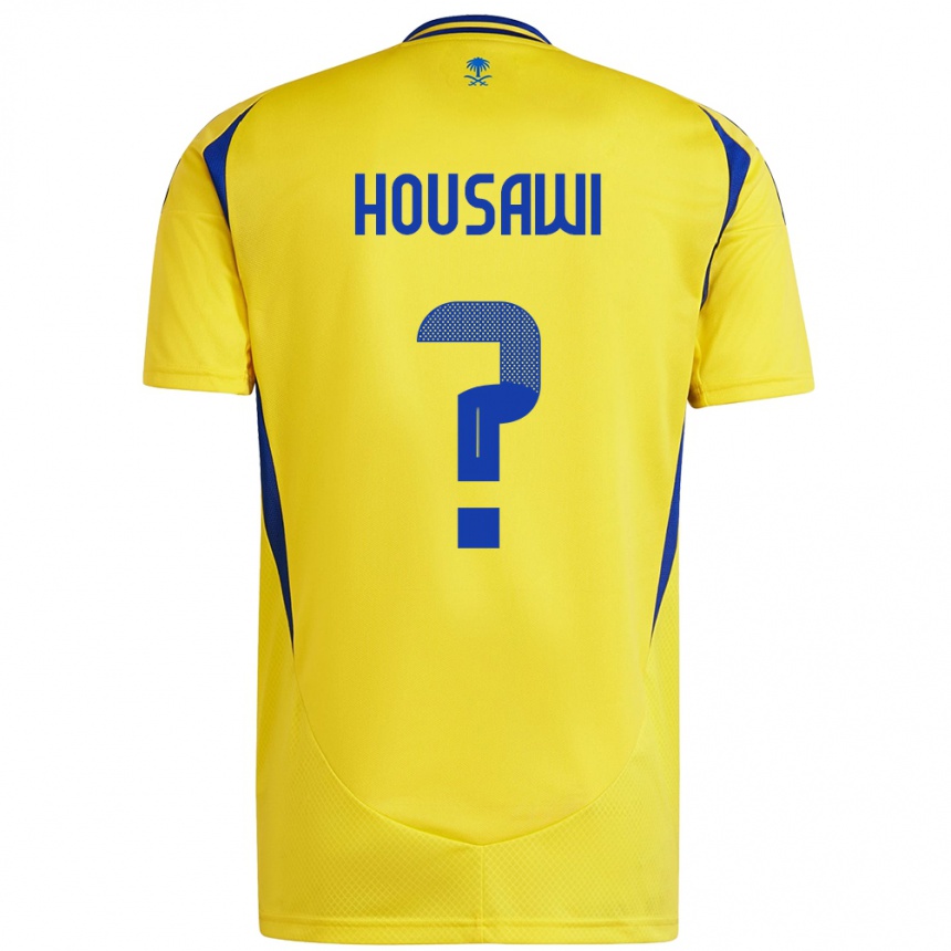 גברים כדורגל Asser Housawi #0 צהוב כחול ג'רזי ביתית 2024/25