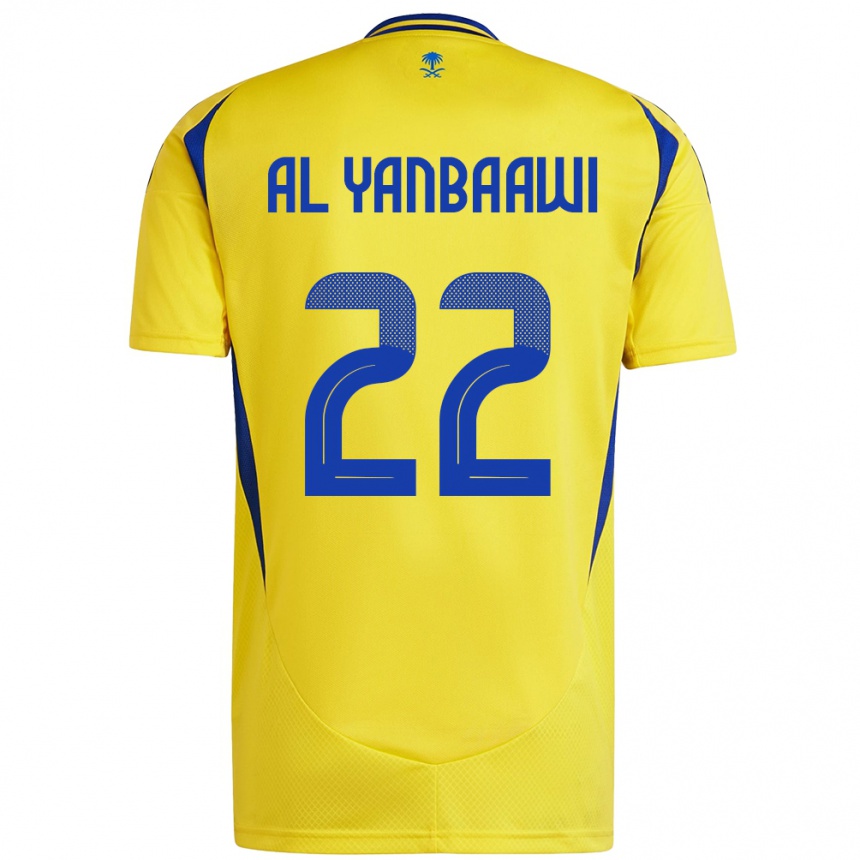 גברים כדורגל Tahani Al-Yanbaawi #22 צהוב כחול ג'רזי ביתית 2024/25