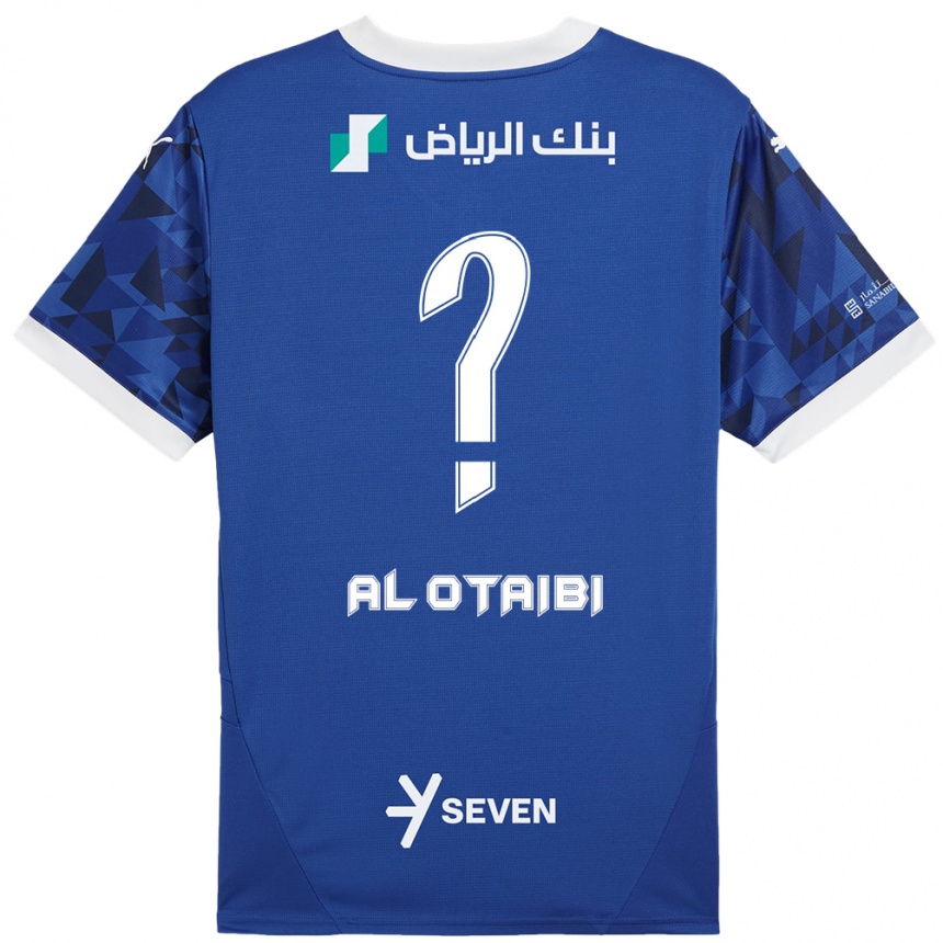 גברים כדורגל Majd Al-Otaibi #0 כחול כהה לבן ג'רזי ביתית 2024/25