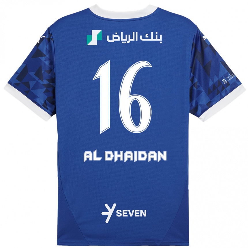 גברים כדורגל Nadia Al-Dhaidan #16 כחול כהה לבן ג'רזי ביתית 2024/25