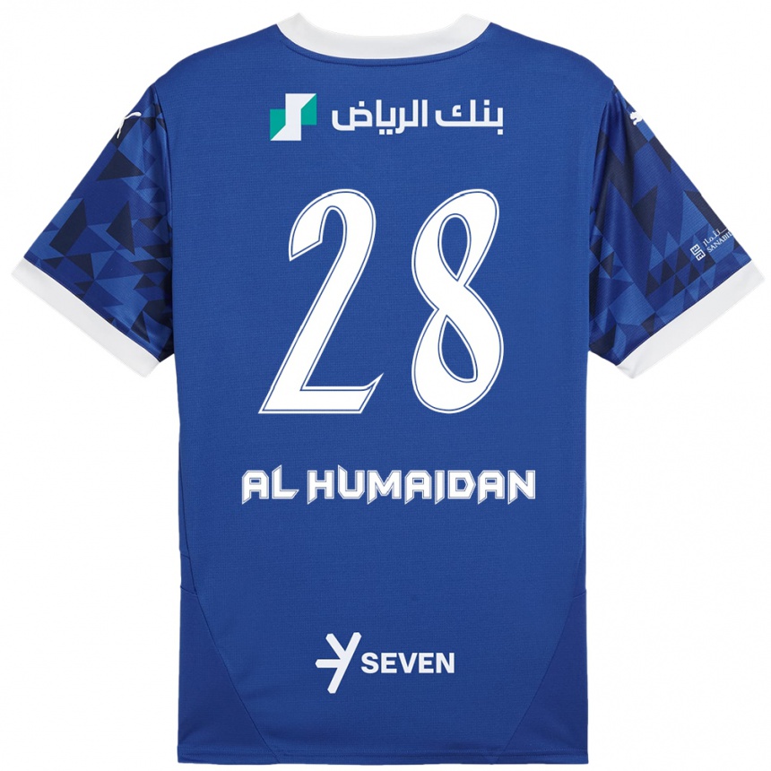 גברים כדורגל Fay Al-Humaidan #28 כחול כהה לבן ג'רזי ביתית 2024/25