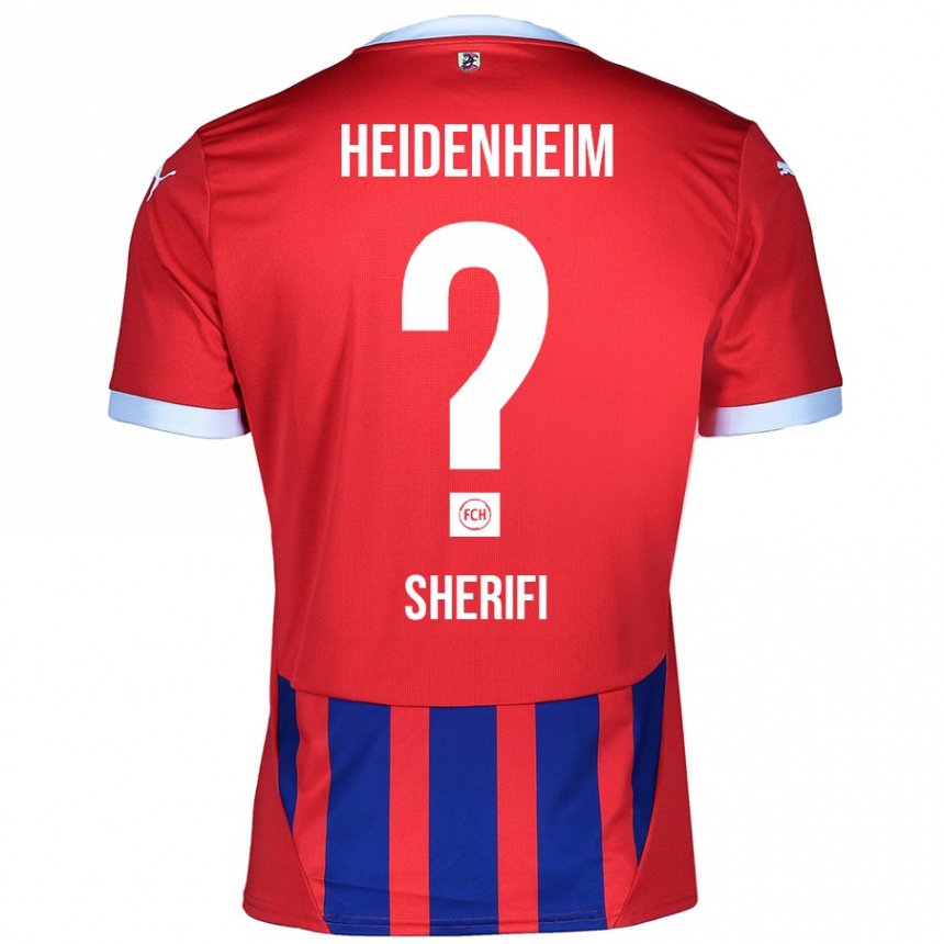 גברים כדורגל Blin Sherifi #0 אדום כחול ג'רזי ביתית 2024/25
