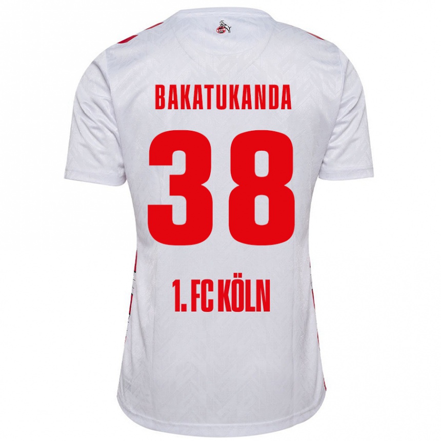 גברים כדורגל Elias Bakatukanda #38 לבן אדום ג'רזי ביתית 2024/25
