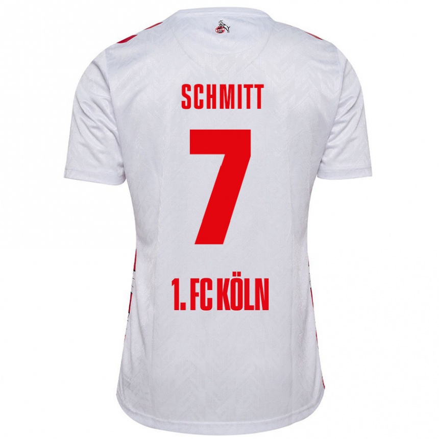 גברים כדורגל Oliver Schmitt #7 לבן אדום ג'רזי ביתית 2024/25