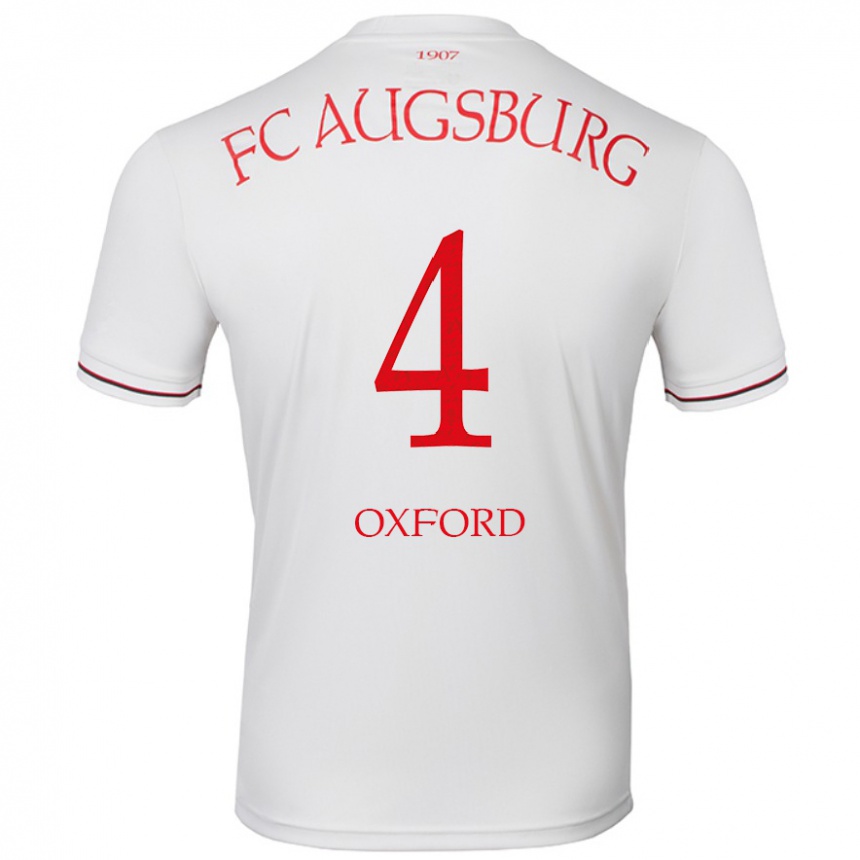 גברים כדורגל Reece Oxford #4 לָבָן ג'רזי ביתית 2024/25