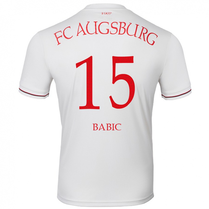 גברים כדורגל David Babic #15 לָבָן ג'רזי ביתית 2024/25