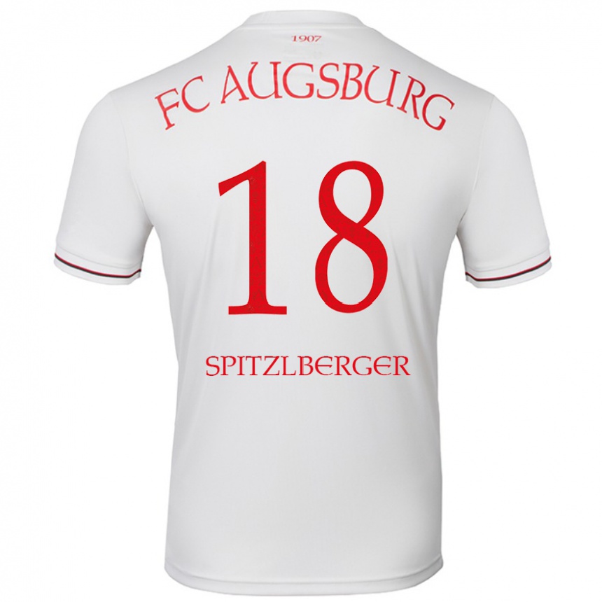 גברים כדורגל Jordan Spitzlberger #18 לָבָן ג'רזי ביתית 2024/25