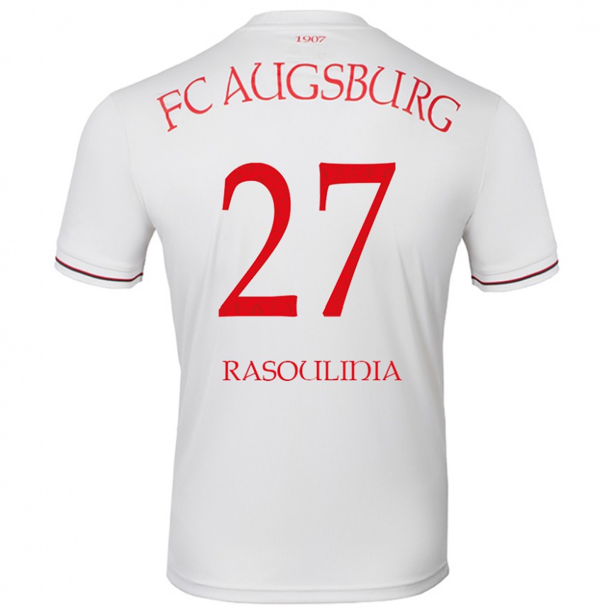 גברים כדורגל Nick Rasoulinia #27 לָבָן ג'רזי ביתית 2024/25