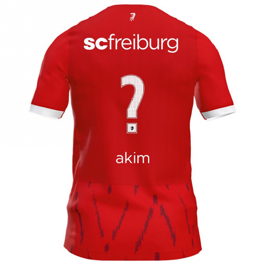 גברים כדורגל Akim Schnerring #0 אָדוֹם ג'רזי ביתית 2024/25