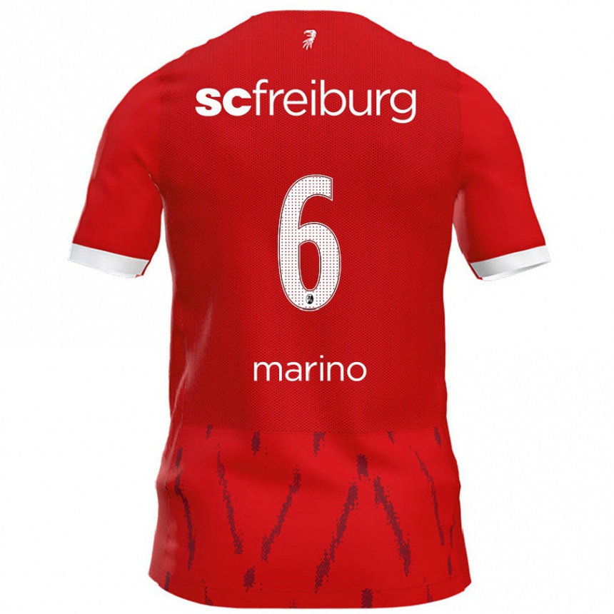גברים כדורגל Luca Marino #6 אָדוֹם ג'רזי ביתית 2024/25