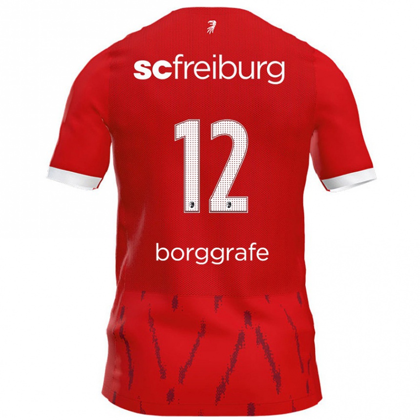 גברים כדורגל Rafaela Borggräfe #12 אָדוֹם ג'רזי ביתית 2024/25