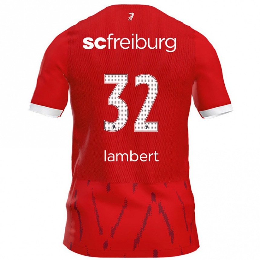 גברים כדורגל Gabrielle Lambert #32 אָדוֹם ג'רזי ביתית 2024/25