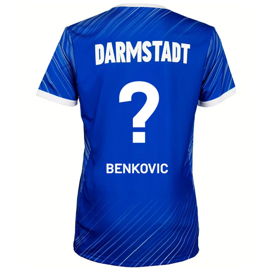 גברים כדורגל Nikola Benkovic #0 כחול לבן ג'רזי ביתית 2024/25