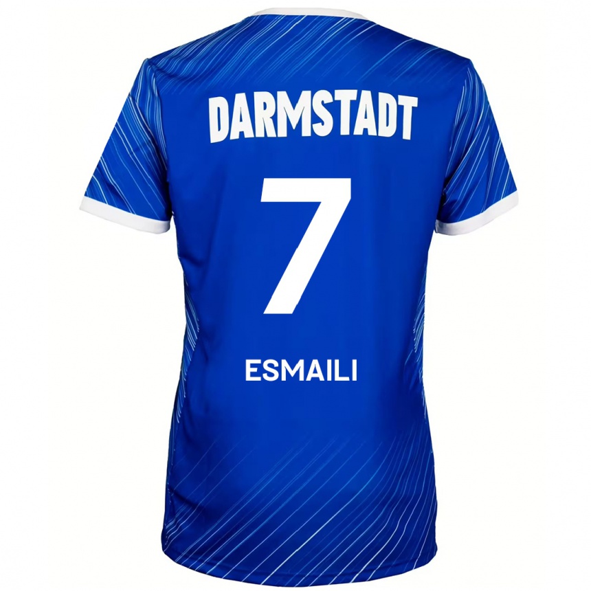 גברים כדורגל Ali Esmaili #7 כחול לבן ג'רזי ביתית 2024/25