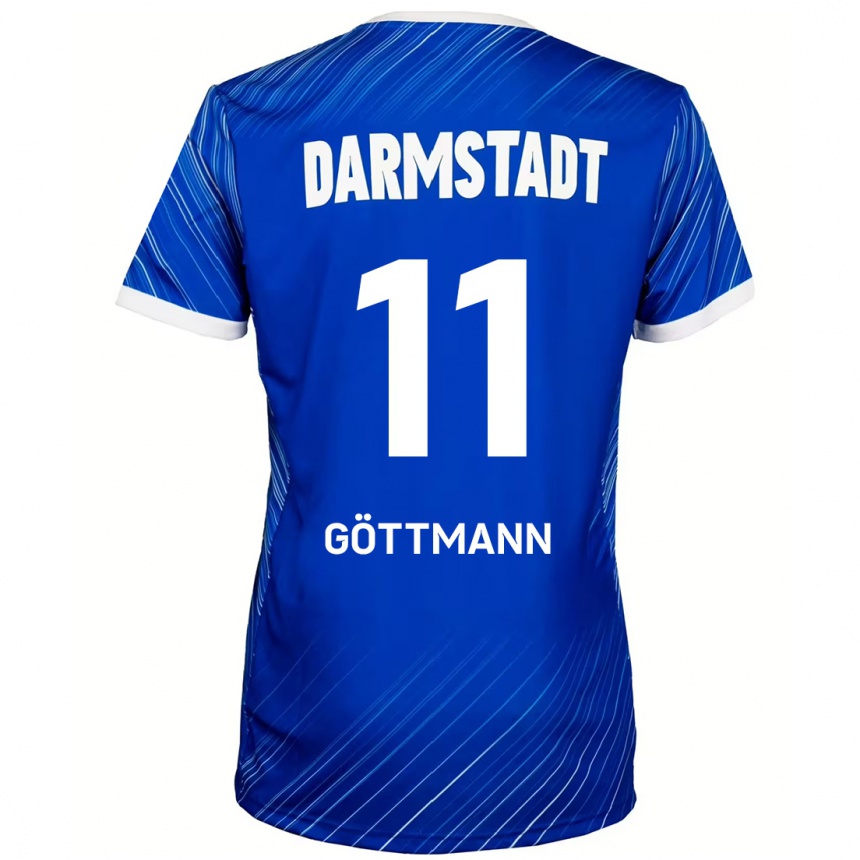 גברים כדורגל Levin Göttmann #11 כחול לבן ג'רזי ביתית 2024/25