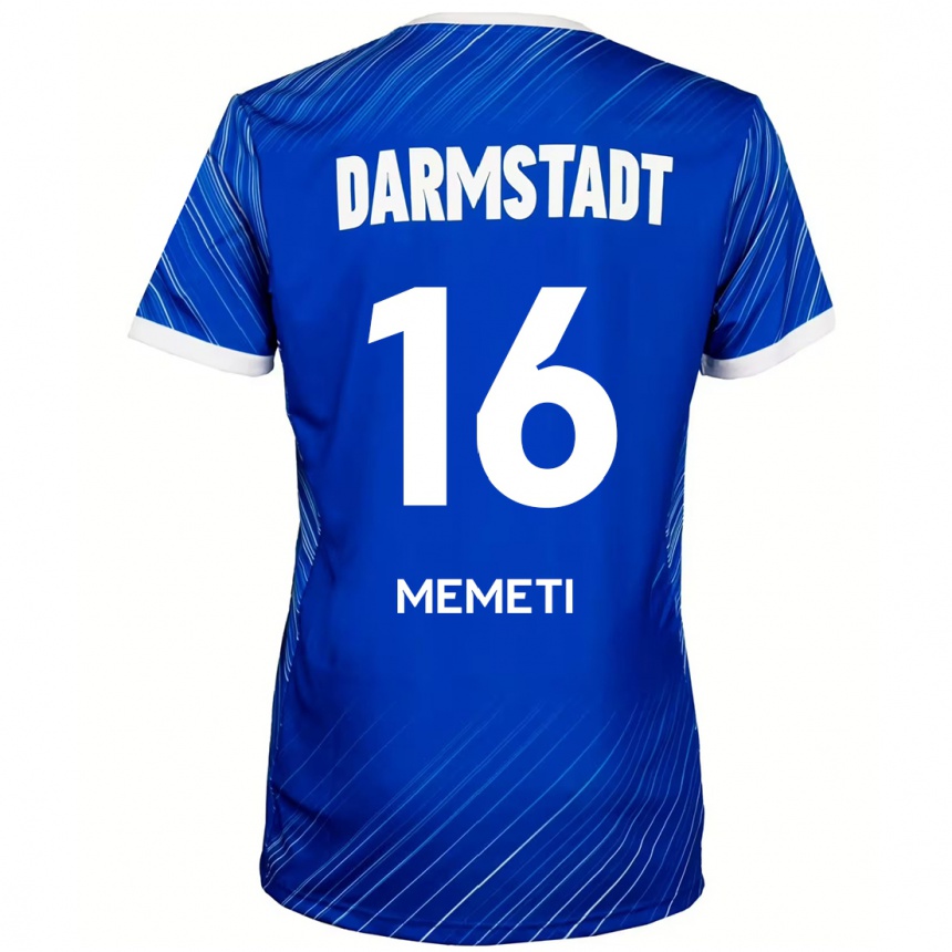 גברים כדורגל Dilon Memeti #16 כחול לבן ג'רזי ביתית 2024/25