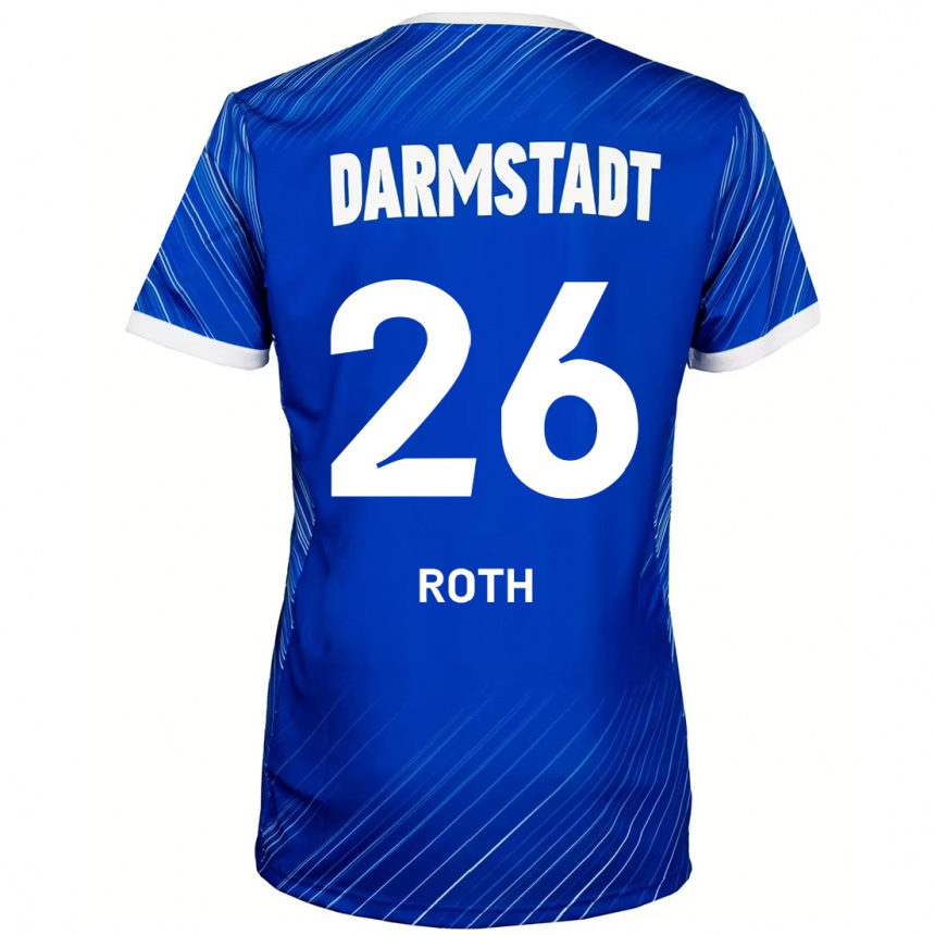 גברים כדורגל Maximilian Roth #26 כחול לבן ג'רזי ביתית 2024/25