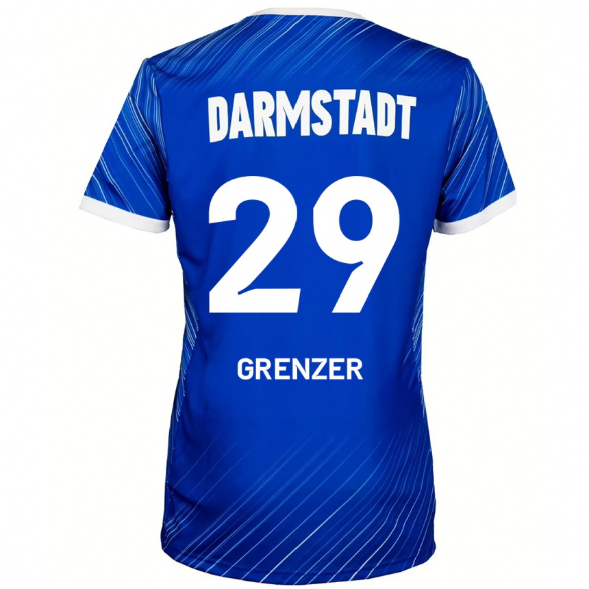 גברים כדורגל Mika Grenzer #29 כחול לבן ג'רזי ביתית 2024/25