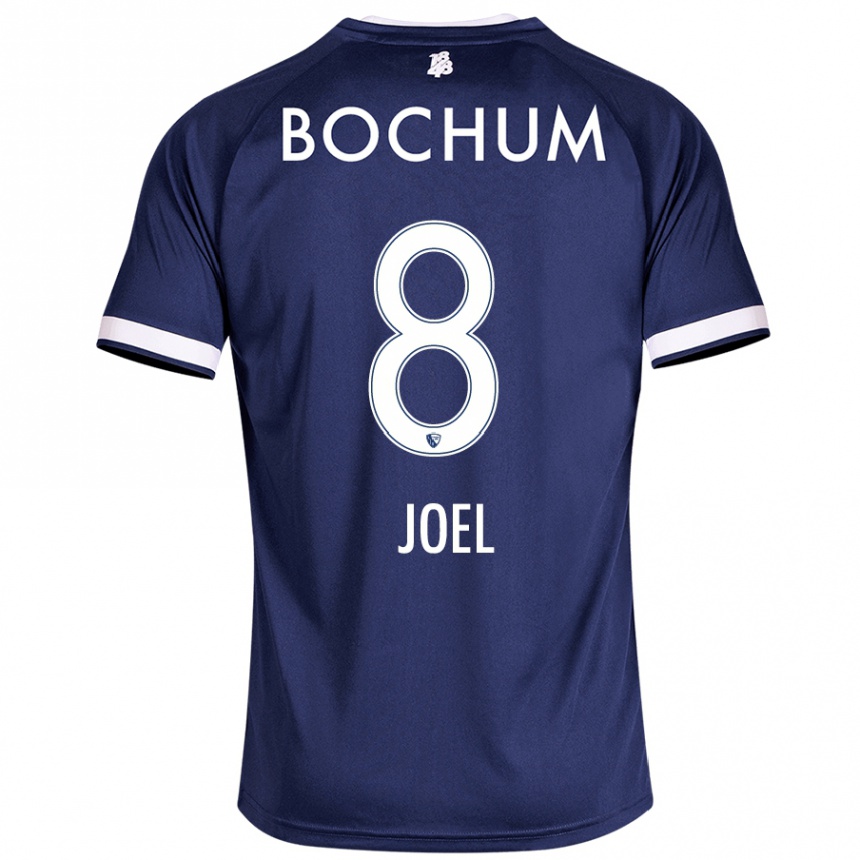גברים כדורגל Nico Joel #8 כחול כהה ג'רזי ביתית 2024/25