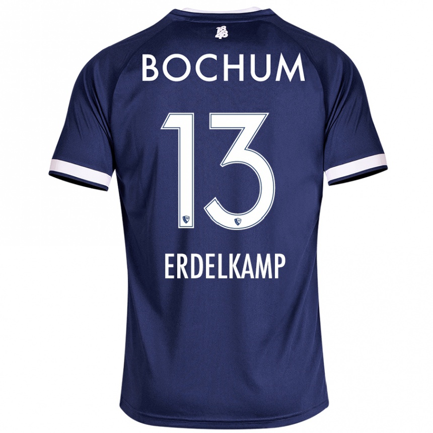 גברים כדורגל Luca Erdelkamp #13 כחול כהה ג'רזי ביתית 2024/25