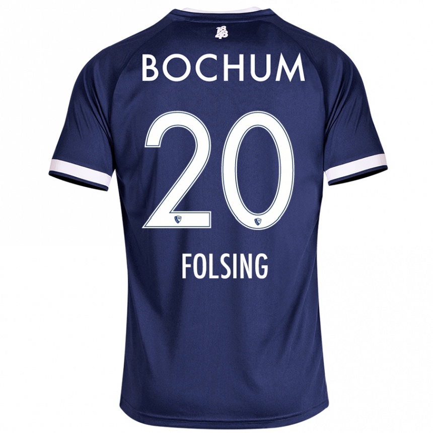 גברים כדורגל Amelie Fölsing #20 כחול כהה ג'רזי ביתית 2024/25