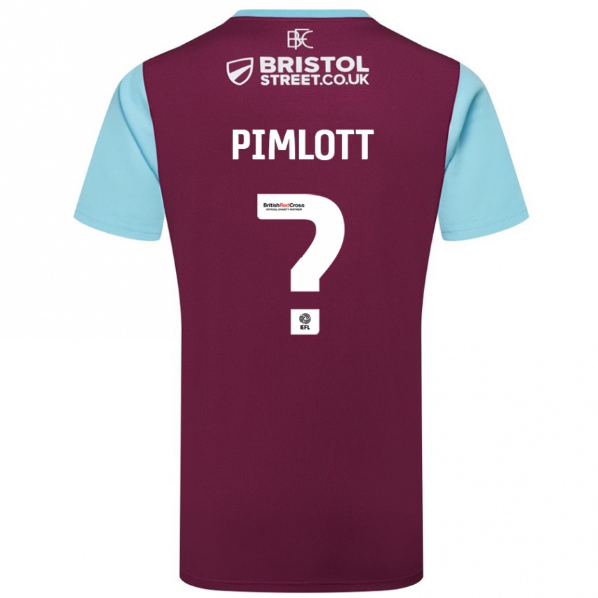 גברים כדורגל Oliver Pimlott #0 כחול שמיים בורדו ג'רזי ביתית 2024/25