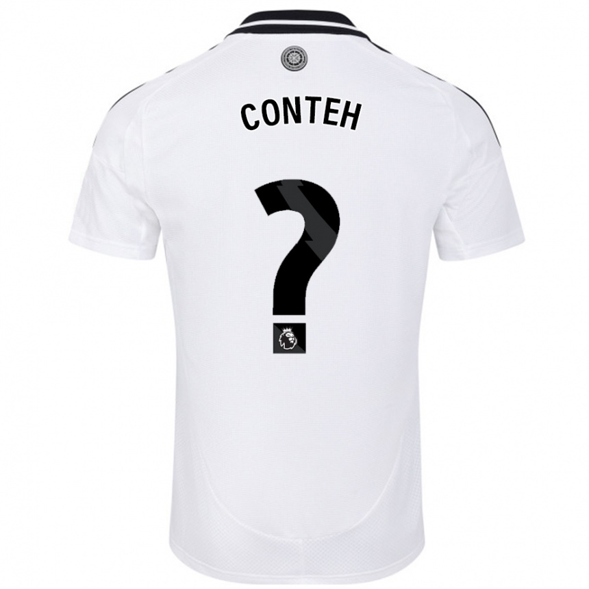 גברים כדורגל Daniel Conteh #0 לָבָן ג'רזי ביתית 2024/25