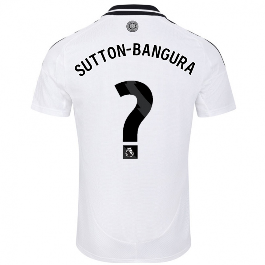 גברים כדורגל William Sutton-Bangura #0 לָבָן ג'רזי ביתית 2024/25