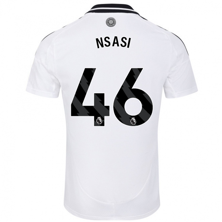גברים כדורגל Eddie Nsasi #46 לָבָן ג'רזי ביתית 2024/25