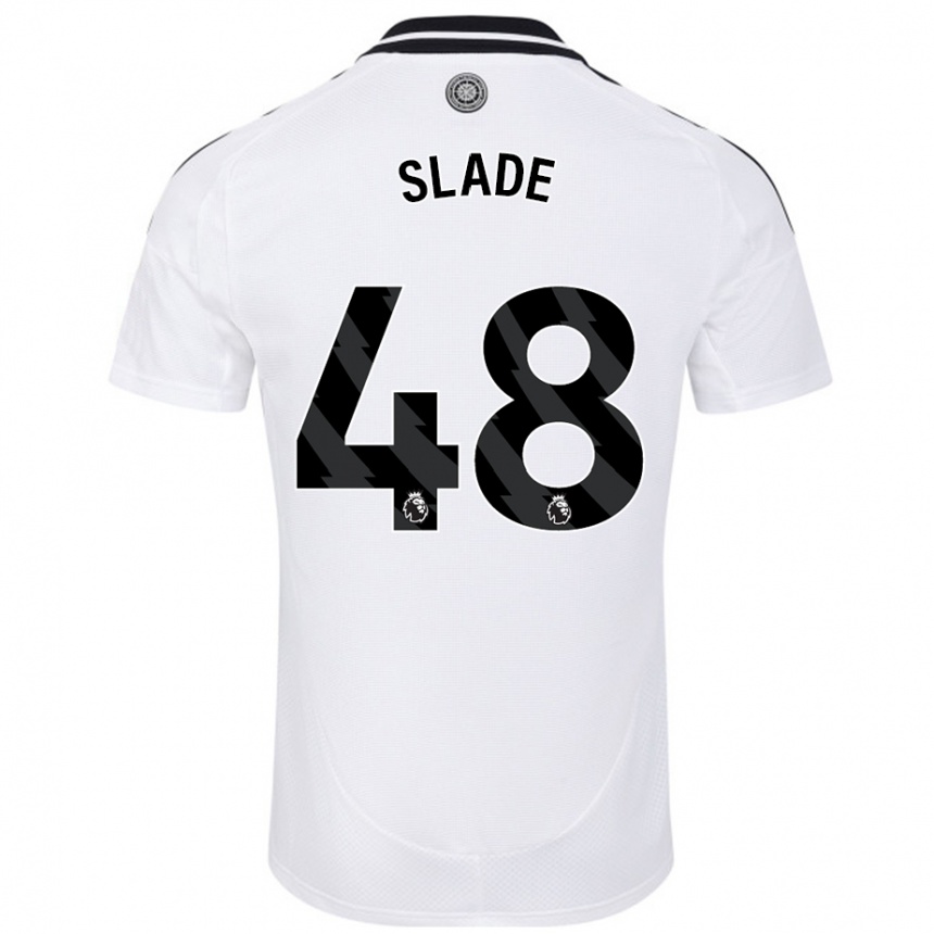 גברים כדורגל Bradley Slade #48 לָבָן ג'רזי ביתית 2024/25