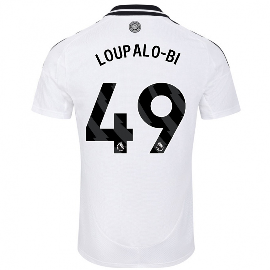 גברים כדורגל Aaron Loupalo-Bi #49 לָבָן ג'רזי ביתית 2024/25