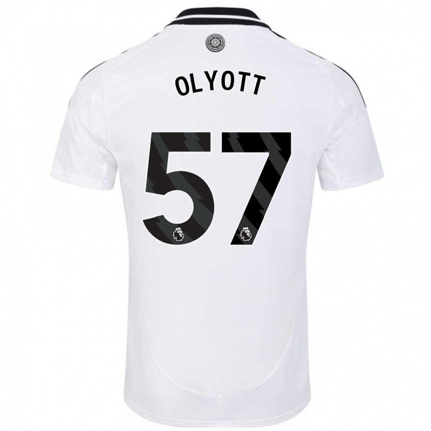 גברים כדורגל Tom Olyott #57 לָבָן ג'רזי ביתית 2024/25