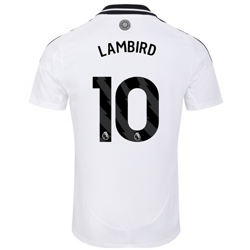 גברים כדורגל Lilly Lambird #10 לָבָן ג'רזי ביתית 2024/25