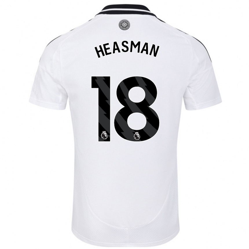גברים כדורגל Georgia Heasman #18 לָבָן ג'רזי ביתית 2024/25