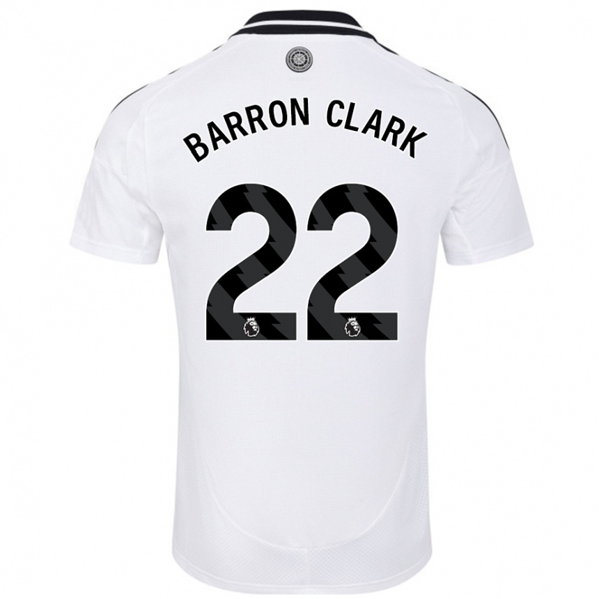 גברים כדורגל Betty Barron-Clark #22 לָבָן ג'רזי ביתית 2024/25