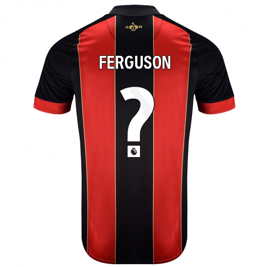 גברים כדורגל Josh Ferguson #0 אדום שחור ג'רזי ביתית 2024/25