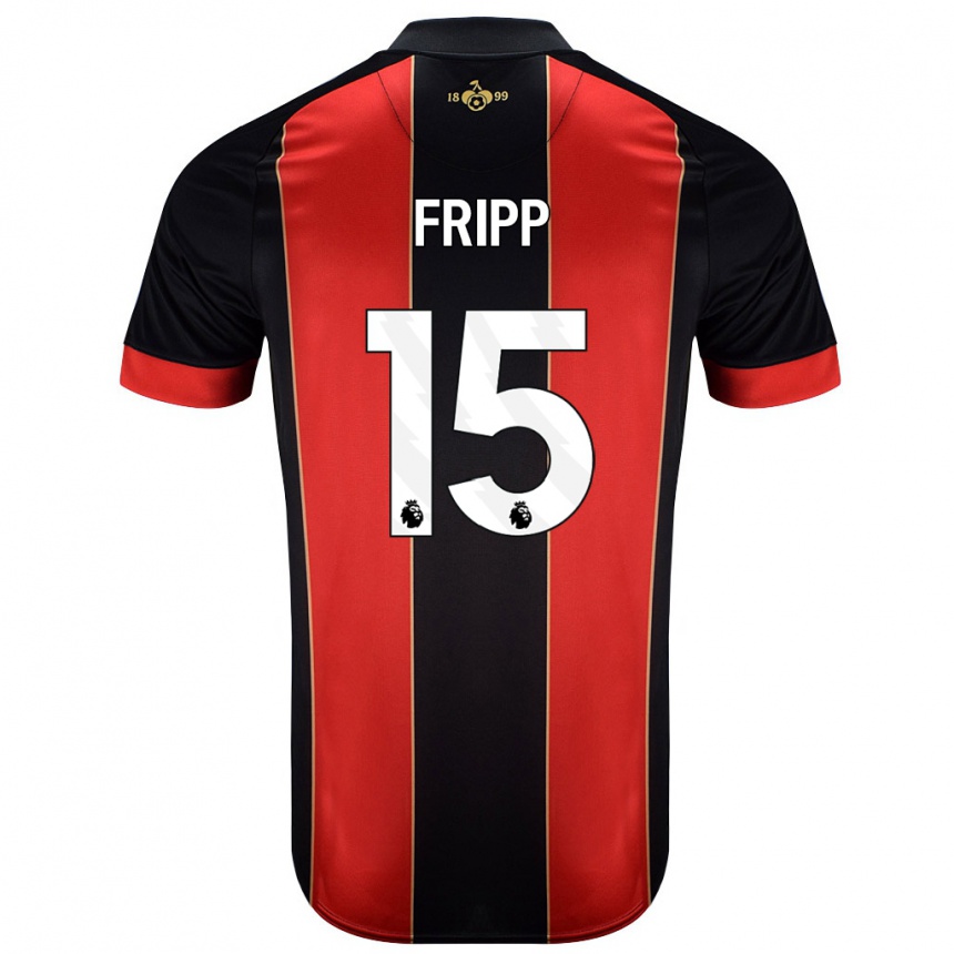 גברים כדורגל Kelly Fripp #15 אדום שחור ג'רזי ביתית 2024/25