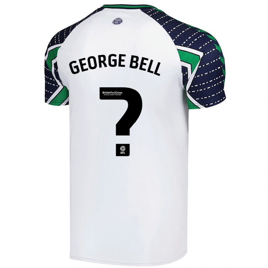 גברים כדורגל George Bell #0 לָבָן הרחק ג'רזי 2024/25