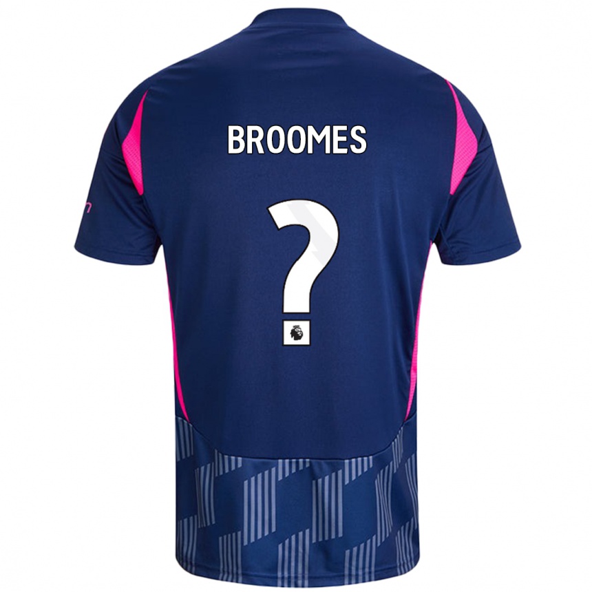 גברים כדורגל Ethan Broomes #0 כחול רויאל ורוד הרחק ג'רזי 2024/25