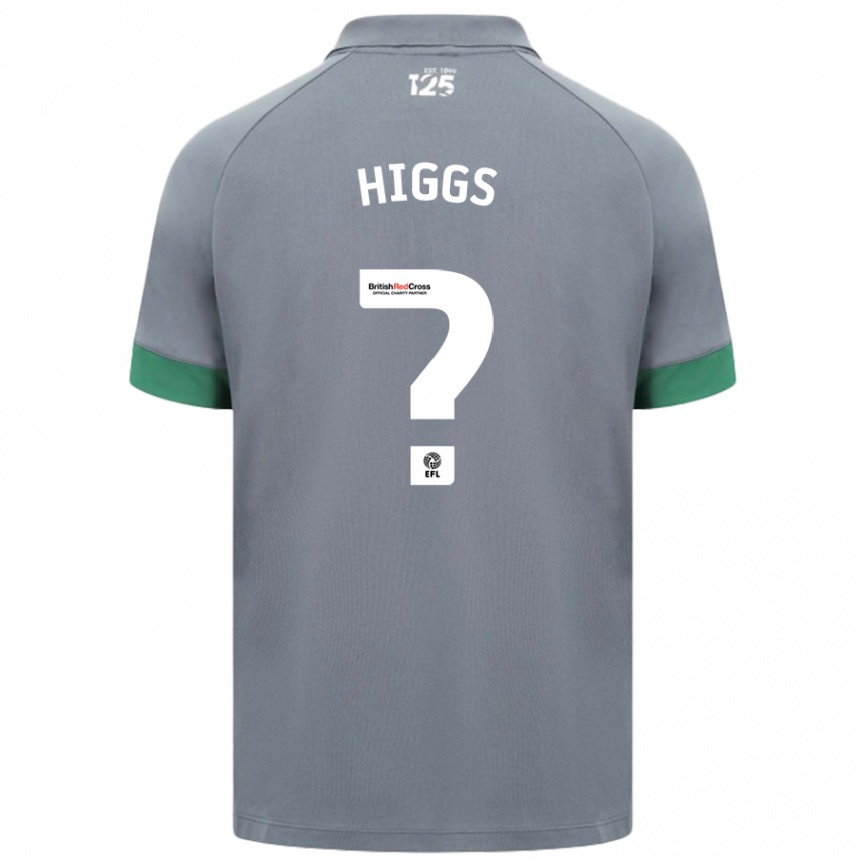גברים כדורגל Daniel Higgs #0 אפור כהה הרחק ג'רזי 2024/25