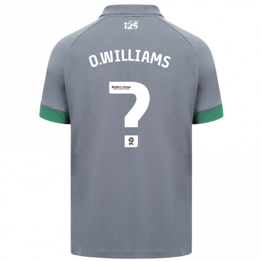 גברים כדורגל Oliver Williams #0 אפור כהה הרחק ג'רזי 2024/25