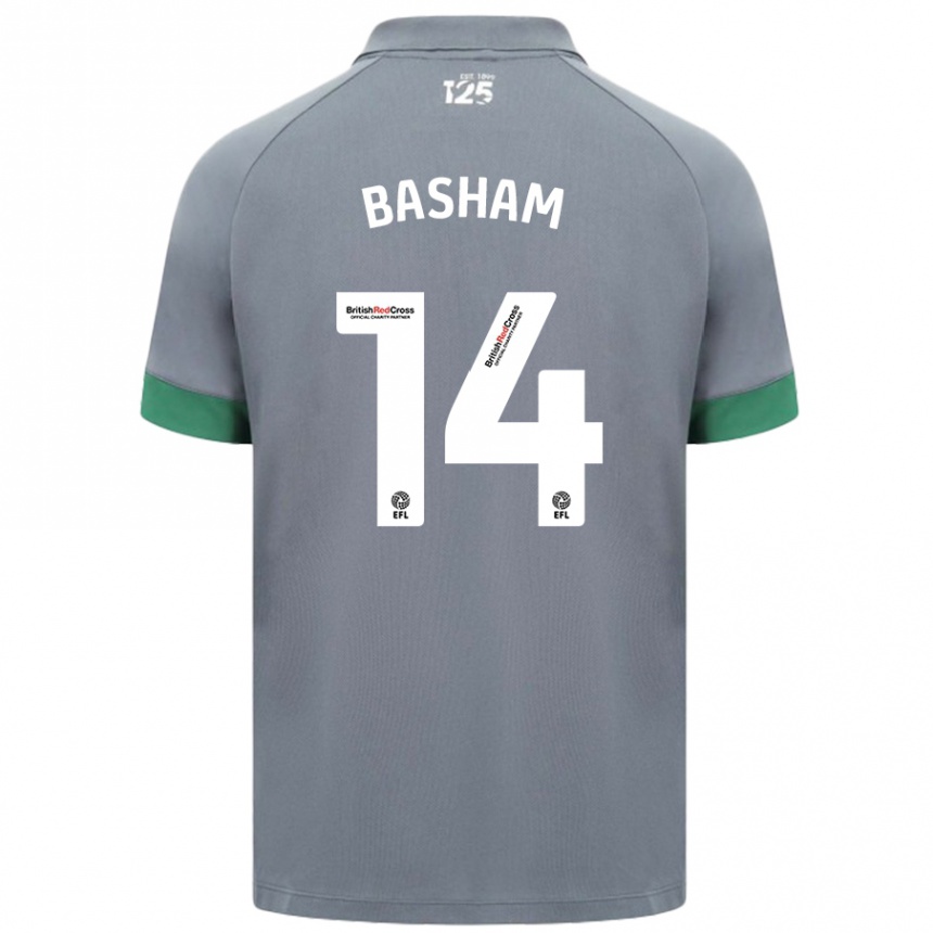 גברים כדורגל Olivia Basham #14 אפור כהה הרחק ג'רזי 2024/25