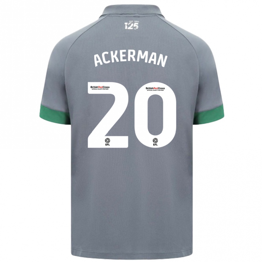 גברים כדורגל Mali Ackerman #20 אפור כהה הרחק ג'רזי 2024/25